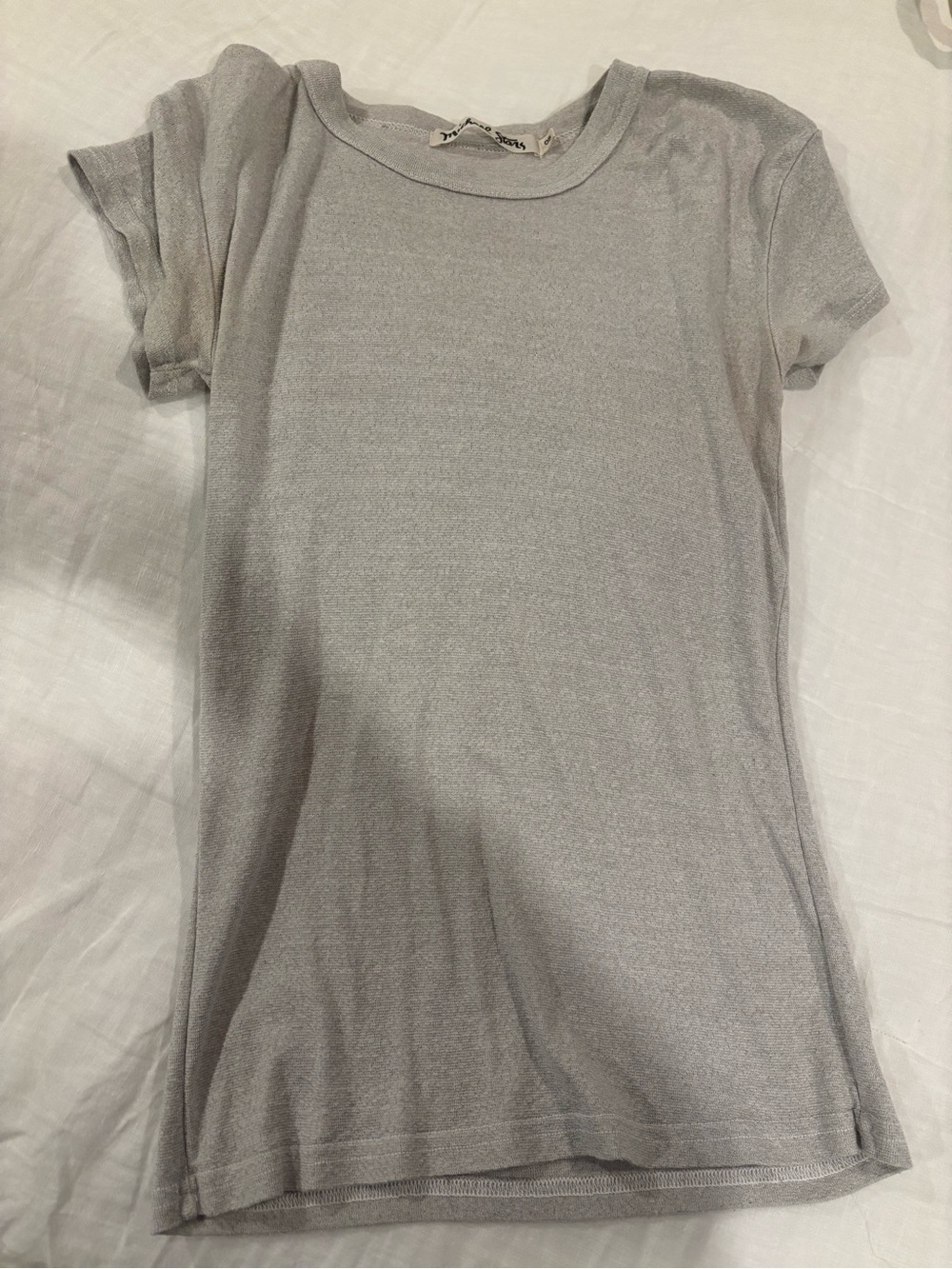 Michael Stars Light Gray Crewneck Short Sleeve Tee